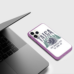 Чехол iPhone 11 Pro матовый Тайга - из России с любовью, цвет: 3D-фиолетовый — фото 2