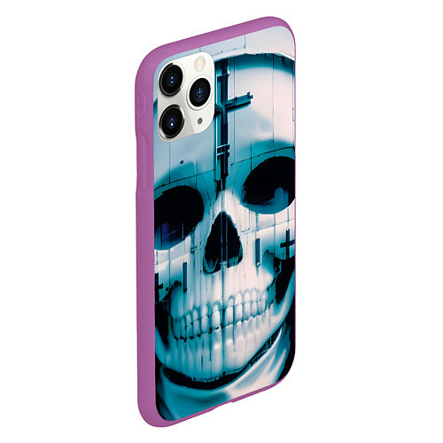 Чехол iPhone 11 Pro матовый Проклятие монахини / 3D-Фиолетовый – фото 2
