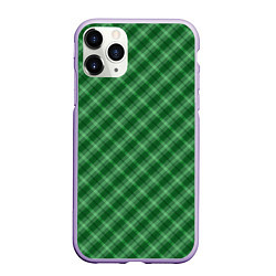 Чехол iPhone 11 Pro матовый Зеленая клетка, цвет: 3D-светло-сиреневый