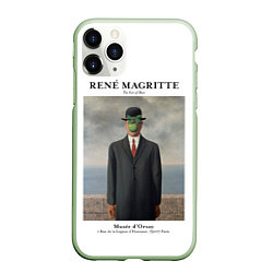 Чехол iPhone 11 Pro матовый Рене Магритт - Сын человеческий, цвет: 3D-салатовый