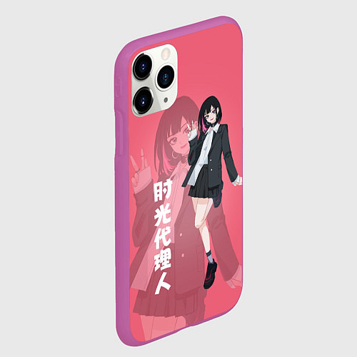 Чехол iPhone 11 Pro матовый Ling Qiao / 3D-Фиолетовый – фото 2