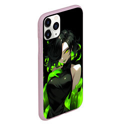Чехол iPhone 11 Pro матовый Токсичная девушка - зеленый, цвет: 3D-розовый — фото 2