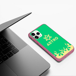 Чехол iPhone 11 Pro матовый Astro fire, цвет: 3D-малиновый — фото 2