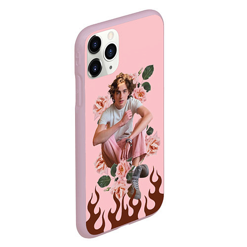 Чехол iPhone 11 Pro матовый Тимоти в огне / 3D-Розовый – фото 2