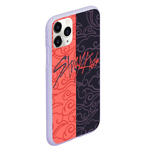 Чехол iPhone 11 Pro матовый Strey Kids x Anime / 3D-Светло-сиреневый – фото 2