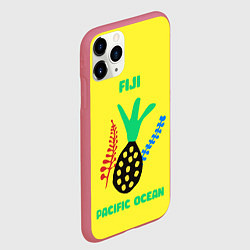 Чехол iPhone 11 Pro матовый Фиджи - Тихий океан, цвет: 3D-малиновый — фото 2