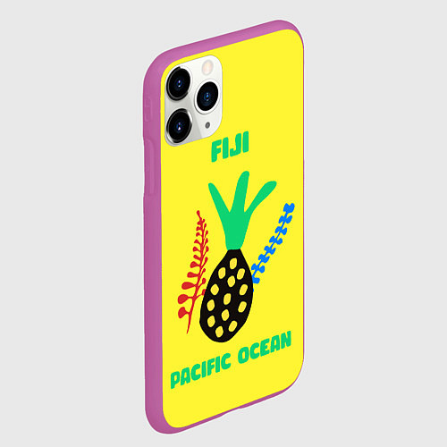 Чехол iPhone 11 Pro матовый Фиджи - Тихий океан / 3D-Фиолетовый – фото 2