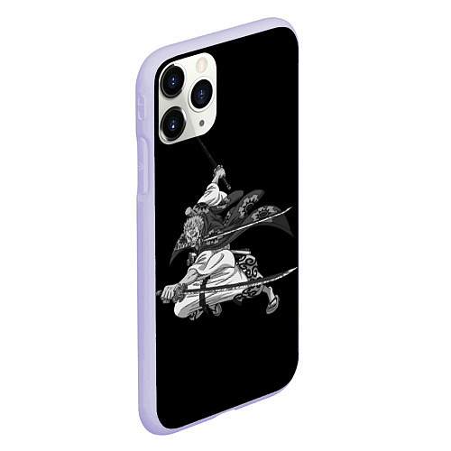 Чехол iPhone 11 Pro матовый Ророноа Зоро - One Piece / 3D-Светло-сиреневый – фото 2