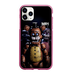 Чехол iPhone 11 Pro матовый Five Nights at Freddys персонажи
