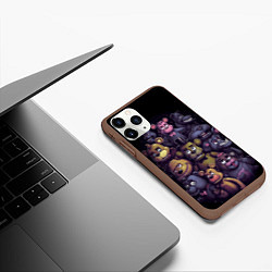 Чехол iPhone 11 Pro матовый Five Nights at Freddys art, цвет: 3D-коричневый — фото 2