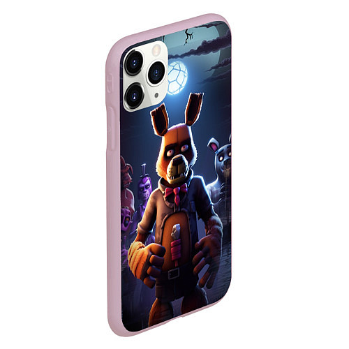 Чехол iPhone 11 Pro матовый Five Nights at Freddy / 3D-Розовый – фото 2