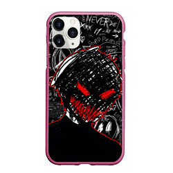 Чехол iPhone 11 Pro матовый Токийский гуль - Dead inside mood, цвет: 3D-малиновый