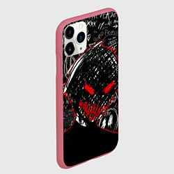 Чехол iPhone 11 Pro матовый Токийский гуль - Dead inside mood, цвет: 3D-малиновый — фото 2