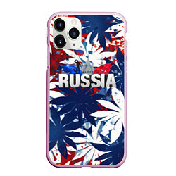 Чехол iPhone 11 Pro матовый Russia лепестки, цвет: 3D-розовый