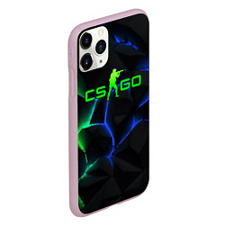 Чехол iPhone 11 Pro матовый CS GO green blue neon, цвет: 3D-розовый — фото 2