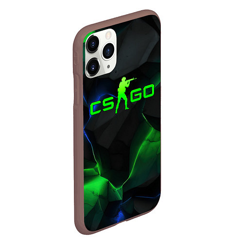 Чехол iPhone 11 Pro матовый CS GO dark green / 3D-Коричневый – фото 2