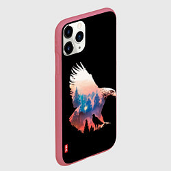 Чехол iPhone 11 Pro матовый Небесный охотник, цвет: 3D-малиновый — фото 2