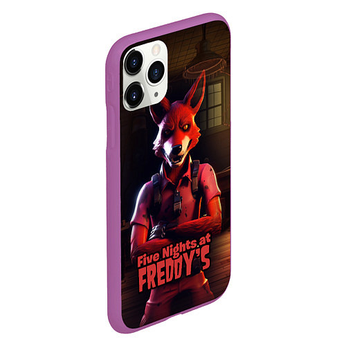 Чехол iPhone 11 Pro матовый Five Nights at Freddys Mangle / 3D-Фиолетовый – фото 2