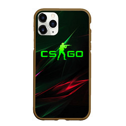 Чехол iPhone 11 Pro матовый CSGO green logo