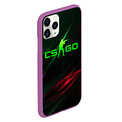 Чехол iPhone 11 Pro матовый CSGO green logo, цвет: 3D-фиолетовый — фото 2
