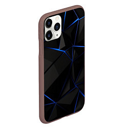 Чехол iPhone 11 Pro матовый Black blue style, цвет: 3D-коричневый — фото 2