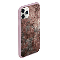 Чехол iPhone 11 Pro матовый Текстура - Dirty coal, цвет: 3D-розовый — фото 2