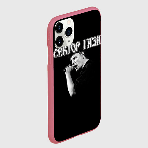 Чехол iPhone 11 Pro матовый Сектор Газа и Анархия хой / 3D-Малиновый – фото 2