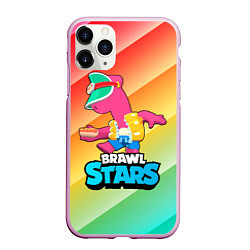 Чехол iPhone 11 Pro матовый Brawl Stars Doug, цвет: 3D-розовый