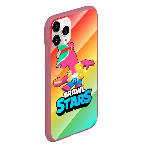 Чехол iPhone 11 Pro матовый Brawl Stars Doug / 3D-Малиновый – фото 2