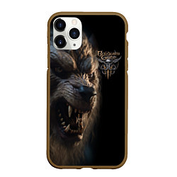 Чехол iPhone 11 Pro матовый Baldurs Gate 3 оборотень, цвет: 3D-коричневый