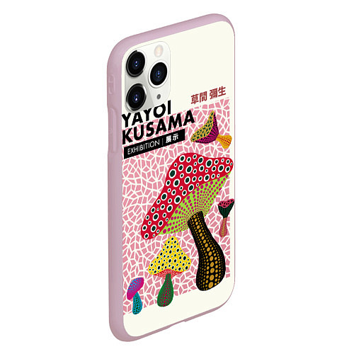 Чехол iPhone 11 Pro матовый Новые Грибы - Яёй Кусама / 3D-Розовый – фото 2