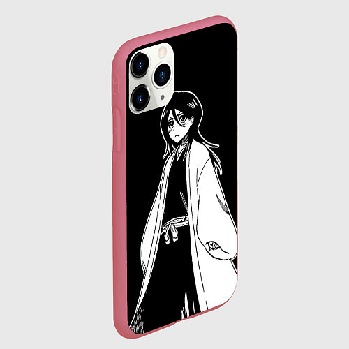 Чехол iPhone 11 Pro матовый Рукия - Блич / 3D-Малиновый – фото 2