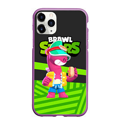 Чехол iPhone 11 Pro матовый Doug Brawl stars green black