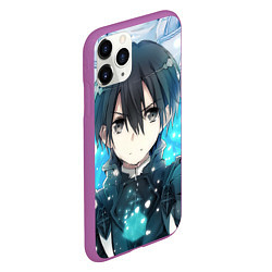 Чехол iPhone 11 Pro матовый Sword Art Online Кадзуто Киригая, цвет: 3D-фиолетовый — фото 2