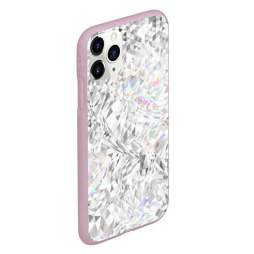 Чехол iPhone 11 Pro матовый Бриллиант в воде / 3D-Розовый – фото 2