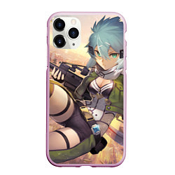 Чехол iPhone 11 Pro матовый Sword Art Online Сино Асада, цвет: 3D-розовый