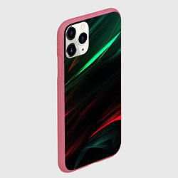 Чехол iPhone 11 Pro матовый Dark red and green, цвет: 3D-малиновый — фото 2