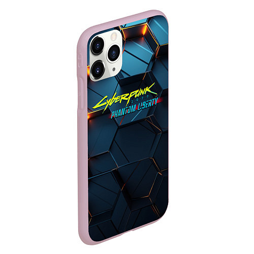 Чехол iPhone 11 Pro матовый Phantom liberty logo / 3D-Розовый – фото 2