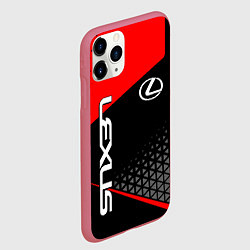 Чехол iPhone 11 Pro матовый Lexus - red sportwear, цвет: 3D-малиновый — фото 2