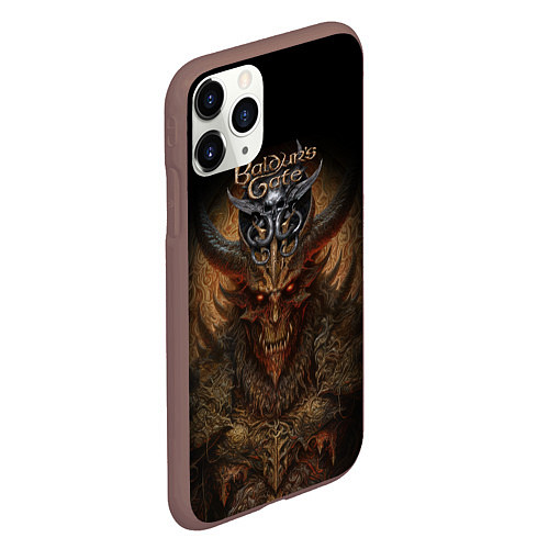 Чехол iPhone 11 Pro матовый Baldurs Gate 3 demon / 3D-Коричневый – фото 2