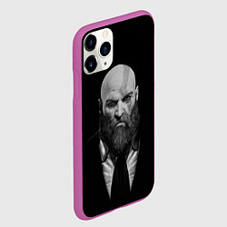 Чехол iPhone 11 Pro матовый Кратос в смокинге, цвет: 3D-фиолетовый — фото 2