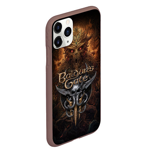 Чехол iPhone 11 Pro матовый Baldurs Gate 3 demon / 3D-Коричневый – фото 2