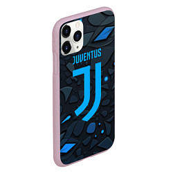 Чехол iPhone 11 Pro матовый Juventus blue logo, цвет: 3D-розовый — фото 2