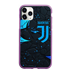 Чехол iPhone 11 Pro матовый Juventus abstract blue logo