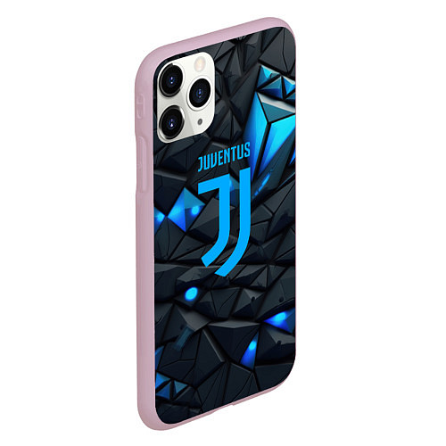 Чехол iPhone 11 Pro матовый Blue logo Juventus / 3D-Розовый – фото 2