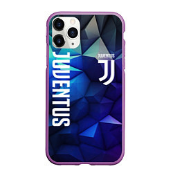 Чехол iPhone 11 Pro матовый Juventus logo blue, цвет: 3D-фиолетовый