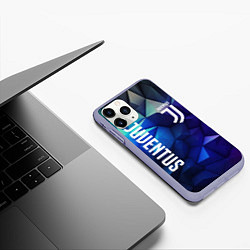 Чехол iPhone 11 Pro матовый Juventus logo blue, цвет: 3D-светло-сиреневый — фото 2