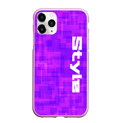 Чехол iPhone 11 Pro матовый Стиль ИИ, цвет: 3D-розовый