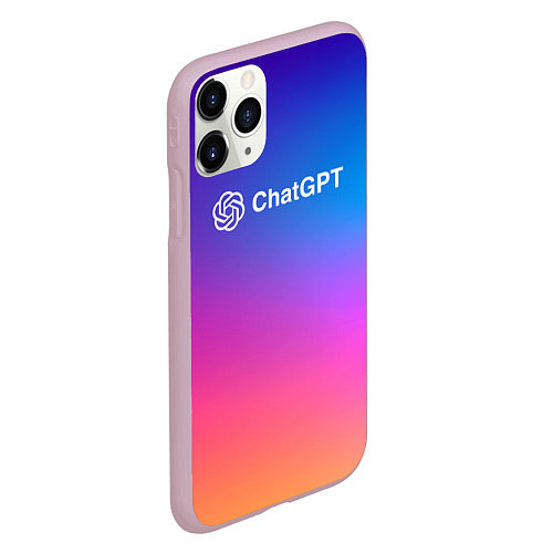 Чехол iPhone 11 Pro матовый ChatGPT / 3D-Розовый – фото 2