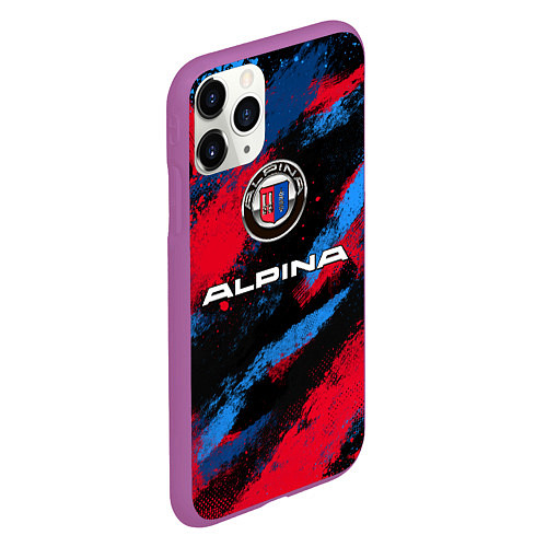 Чехол iPhone 11 Pro матовый Alpina - BMW colors / 3D-Фиолетовый – фото 2